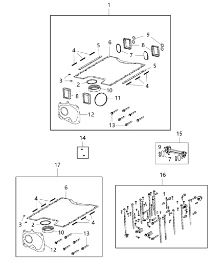 2019 Dodge Challenger GASKETKIT-SUPERCHARGER Diagram for 68373306AA