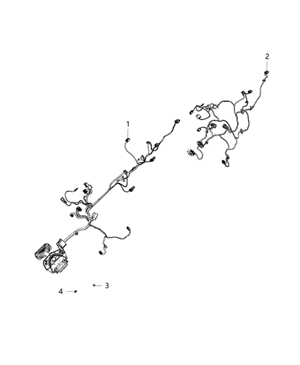 2010 Dodge Ram 1500 Wiring-Rear Door Diagram for 68053525AA