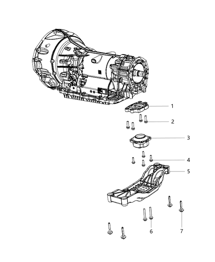 2017 Chrysler 300 Transmission Support Diagram 1