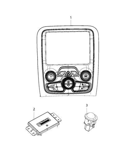 2017 Dodge Viper A/C & Heater Controls Diagram