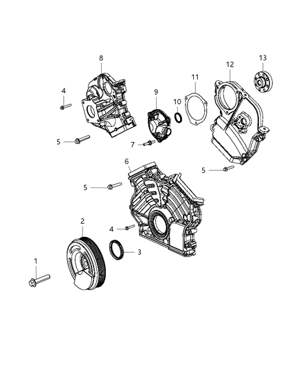 2011 Jeep Grand Cherokee Gasket-Engine Oil Separator Diagram for 68147514AA