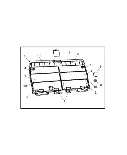 2010 Dodge Grand Caravan Door-Load Floor Diagram for 1QH78XDVAA