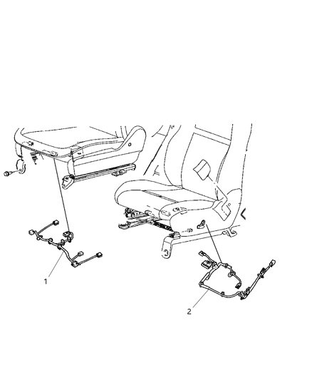 2012 Dodge Charger Wiring - Seats Rear Diagram