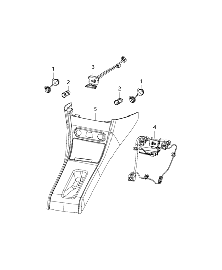 2018 Dodge Charger Wiring - Console Diagram 2