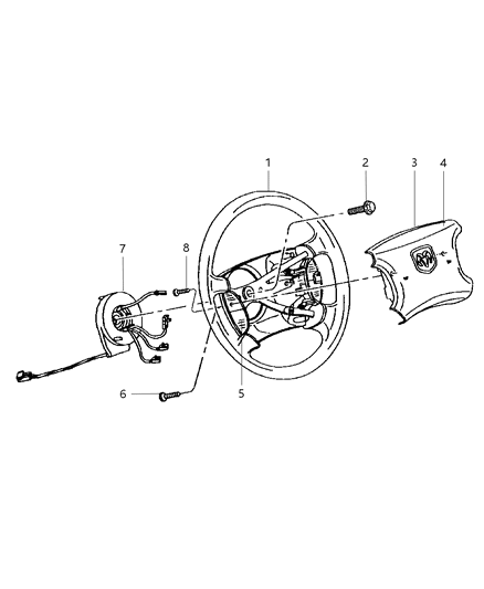 2003 Dodge Durango Steering Wheel Diagram