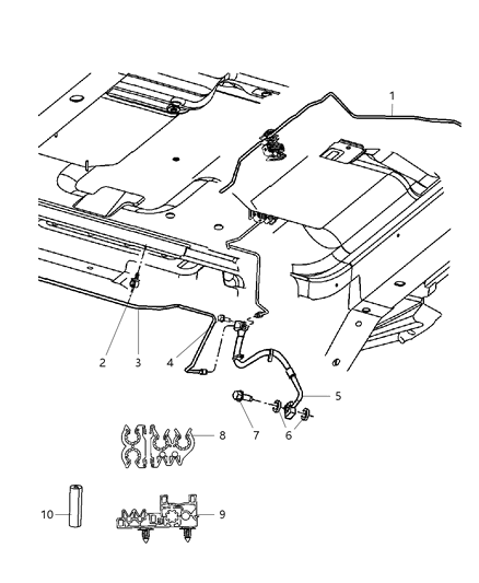 2005 Jeep Grand Cherokee Hose-Brake Diagram for 52089997AD