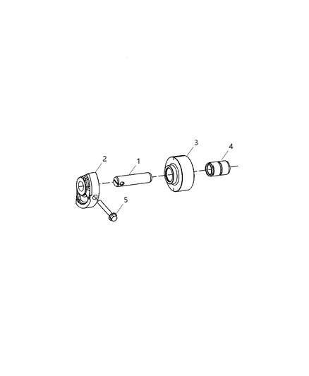 2009 Dodge Dakota Reverse Idler Shaft Assembly Diagram