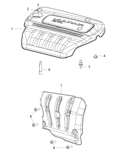 2020 Jeep Compass Engine Cover & Related Parts Diagram 2