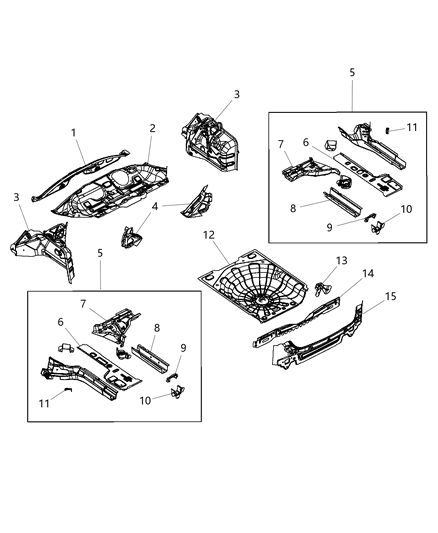 2013 Dodge Dart Floor Pan Rear Diagram