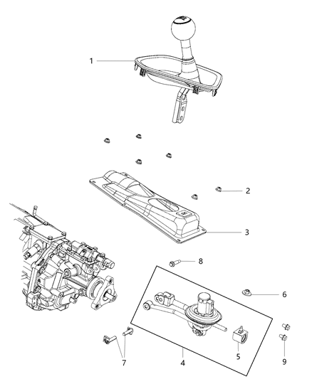 2020 Dodge Challenger Gearshift Controls Diagram 2