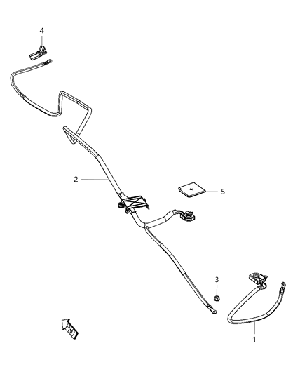 2009 Dodge Challenger Battery-Negative Cable Diagram for 4607107AB