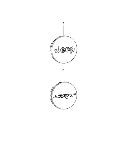 2015 Jeep Grand Cherokee Wheel Cover & Center Caps Diagram