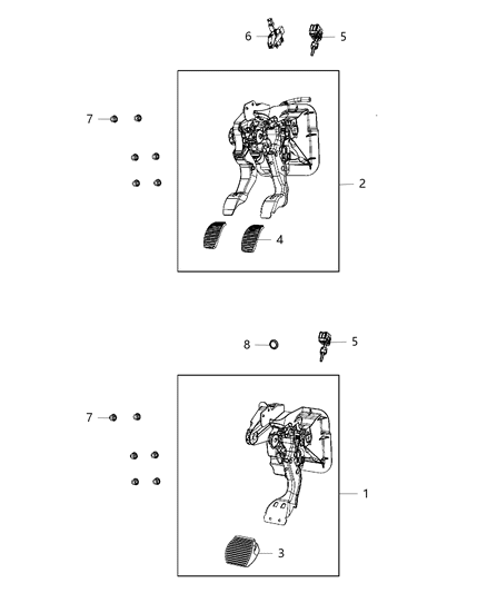 2013 Dodge Dart Bracket-Brake Pedal Diagram for 4581621AB