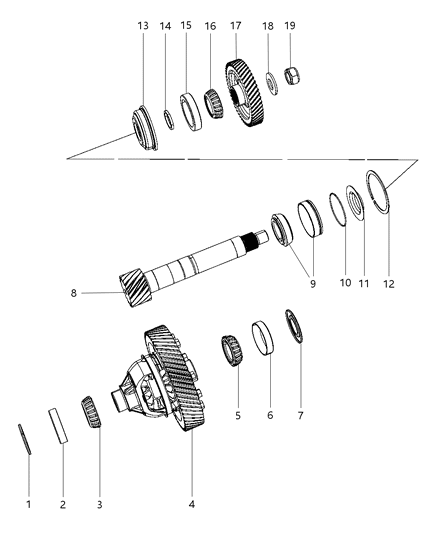 2009 Chrysler PT Cruiser Transfer Shaft & Differential Diagram