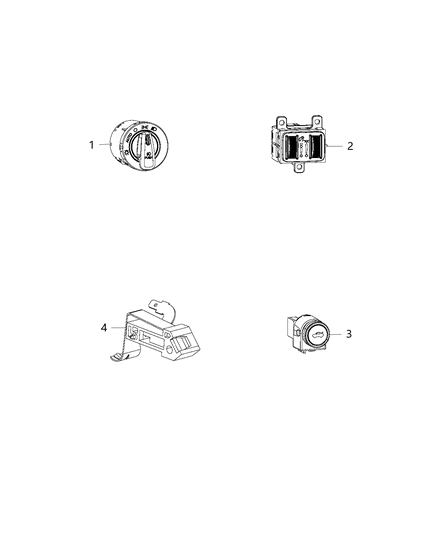 2015 Dodge Challenger Switches - Instrument Panel Diagram