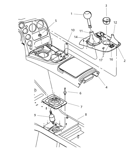 2006 Dodge Viper Gearshift Control Diagram