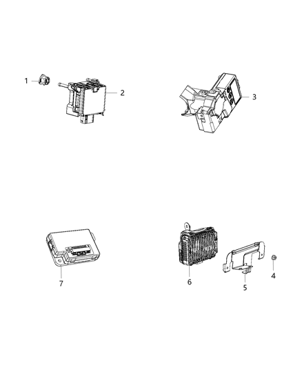 2020 Jeep Renegade Module-Collision Diagram for 68501118AA