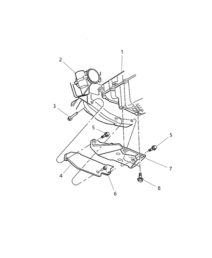 2003 Dodge Stratus Structural Collar Diagram 1