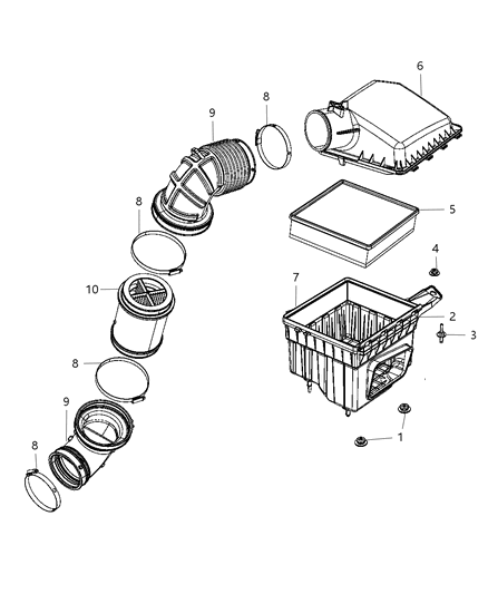 2009 Dodge Ram 2500 Air Cleaner Diagram 2