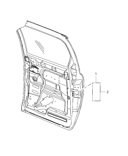 2012 Chrysler Town & Country Rear Door Diagram