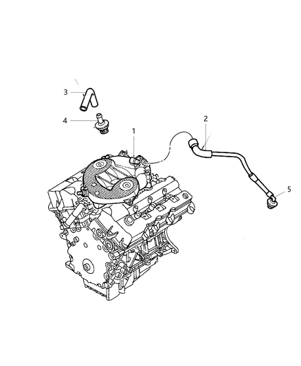 2006 Dodge Stratus Crankcase Ventilation & Vapor Harness Diagram 4