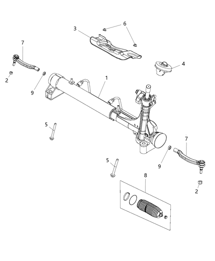 2016 Ram ProMaster 2500 Steering Gear, Rack And Pinion Diagram