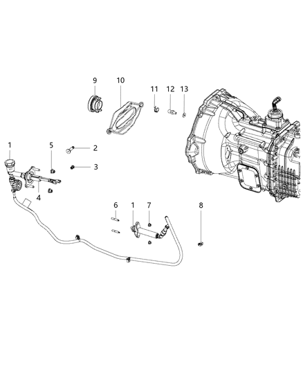 2008 Dodge Ram 4500 Controls, Hydraulic Clutch Diagram