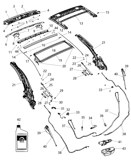 2013 Chrysler 200 Screw Diagram for 68028370AA