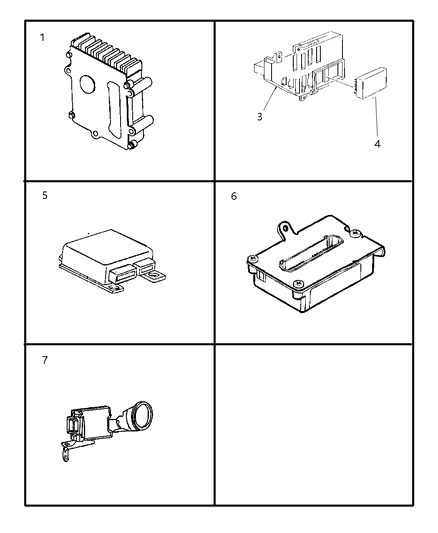 2000 Chrysler Cirrus Module-Multifunction Diagram for 4606217AC