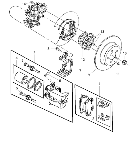 2011 Dodge Charger Adapter-Disc Brake CALIPER Diagram for 5175065AB