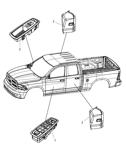 2011 Ram 3500 Switches Door Diagram