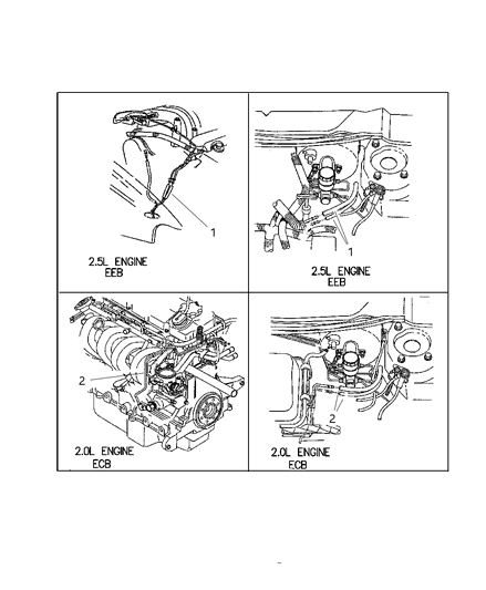 2000 Chrysler Sebring Emission Control Vacuum Harness Diagram