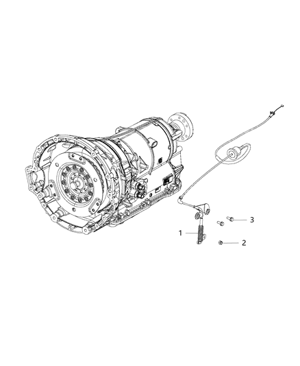 2019 Dodge Challenger Gearshift Lever , Cable And Bracket Diagram 4