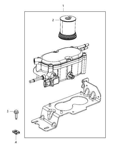 2012 Jeep Liberty Fuel Filter & Water Separator Diagram