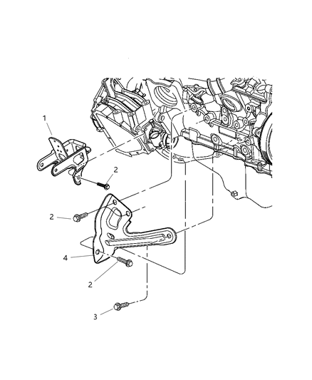 2004 Chrysler Town & Country Bracket-Transmission Diagram for 4861657AA