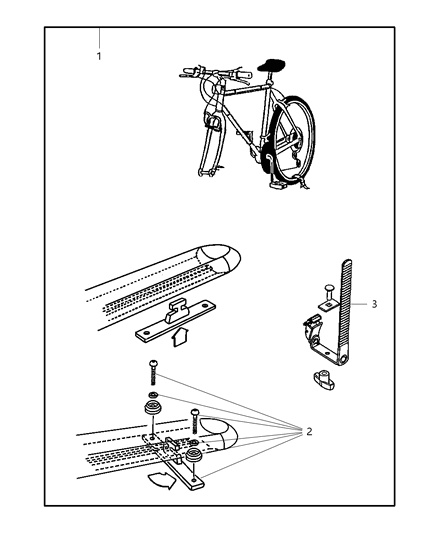 2007 Chrysler 300 Bike Carrier - Roof Diagram 1