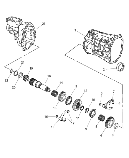 2006 Dodge Viper Countershaft Extension Diagram