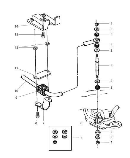 1997 Dodge Ram Van Front Stabilizer Bar Diagram