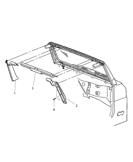 2004 Jeep Wrangler Panels - Interior Trim, Front Diagram