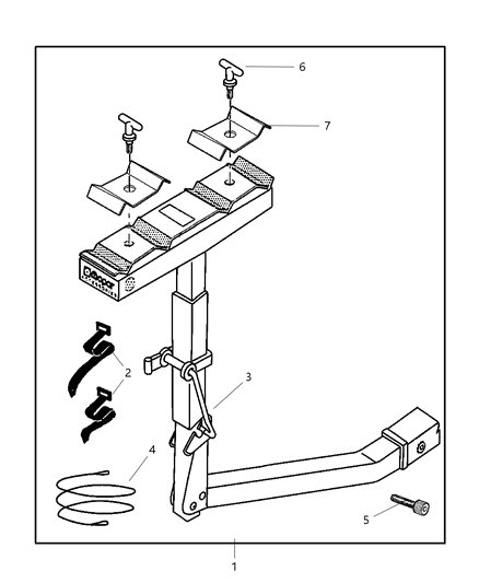 2001 Dodge Grand Caravan Bike Carrier - Hitch Mount Diagram 2