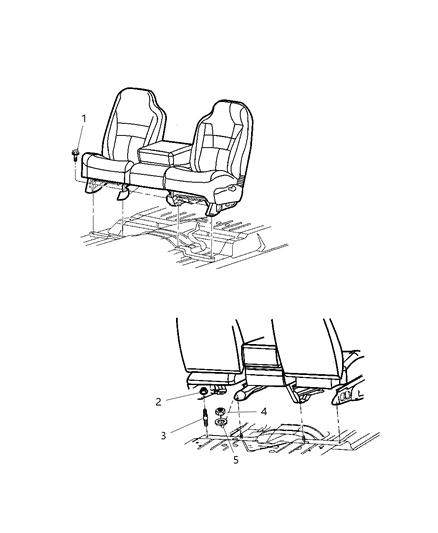 2001 Dodge Ram 1500 Seat - Floor Attaching Diagram