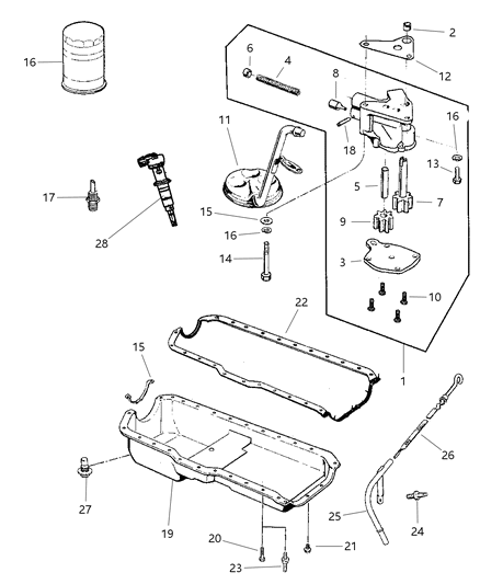 2004 Jeep Grand Cherokee Engine Oiling Diagram 1