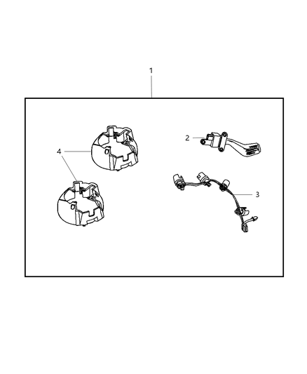 2007 Jeep Wrangler Cover-Steering Wheel Back Diagram for 1GA31XDVAA