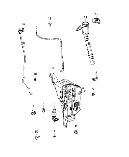 2021 Jeep Gladiator Sensors, Lamps & Windshield Washer Diagram 4