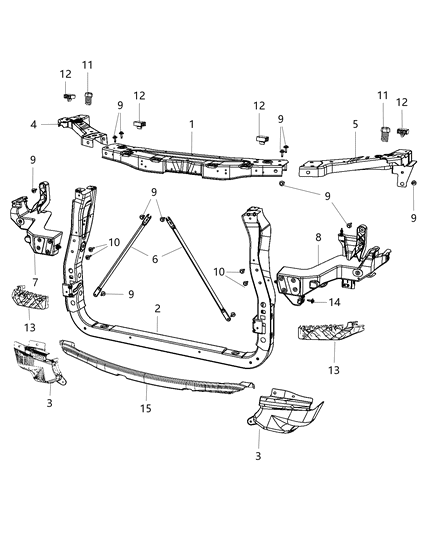 2018 Jeep Grand Cherokee Bracket-FASCIA Diagram for 68328702AB