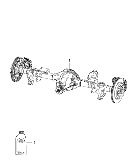2019 Ram 1500 Axle-Rear Complete Diagram for 68306203AD