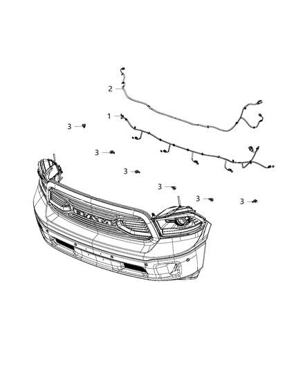 2019 Ram 1500 Wiring, Front Fascia Diagram