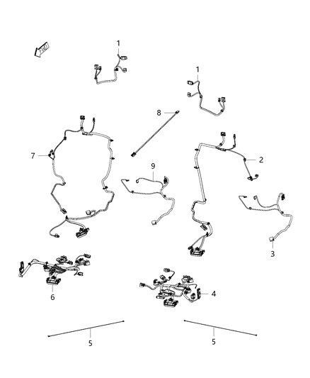 2018 Dodge Durango Wiring-Seat Cushion Diagram for 68298843AC