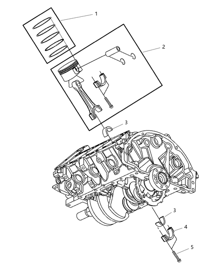 2003 Jeep Liberty Pistons And Bearings Diagram