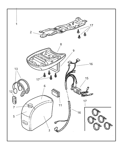 2002 Chrysler Voyager Console-Ctr Diagram for 5072867AA